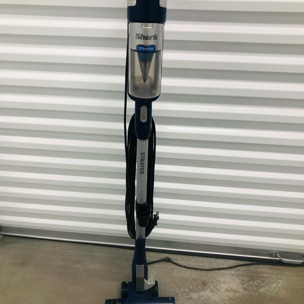 Stratos Blue and Silver Stick Vacuum - Corded Portable Cleaner